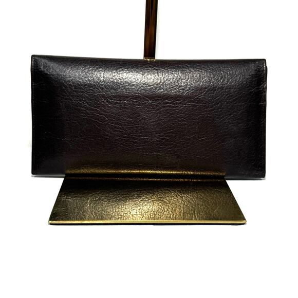 Rare Vintage Celine Horse & Carriage Wallet 1970s Pre-LVMH Italy Brown Leather - Picture 2 of 8